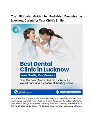 Best Dental Hospital in Lucknow - Dentique Care