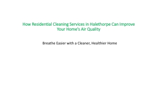 Residential cleaning services- Affordable