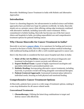 Ayurvedic cancer treatment