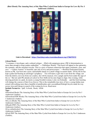 (Free Book) The Amazing Story of the Man Who Cycled from India to Europe for Lov