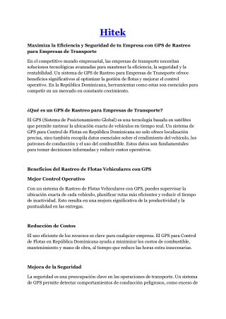 GPS para Autos en Santo Domingo