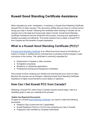 Kuwait Good Standing Certificate Assistance (1)