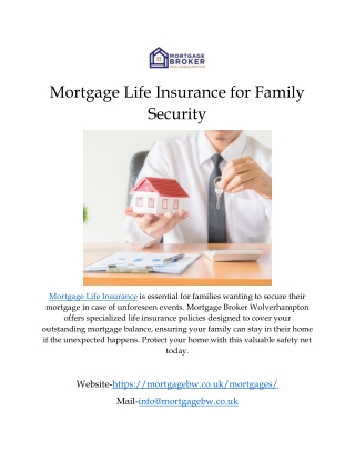 Mortgage Life Insurance for Family Security
