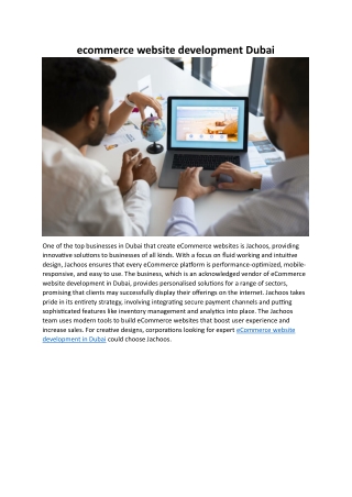 ecommerce website development dubai