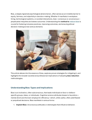 What is the Method for Reducing Bias?