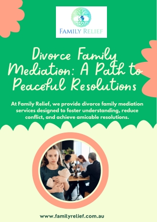 Divorce Family Mediation: A Path to Peaceful Resolutions
