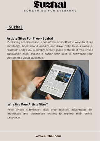 Article Sites For Free - Suzhal