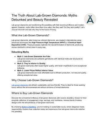 The Truth About Lab-Grown Diamonds_ Myths Debunked and Beauty Revealed