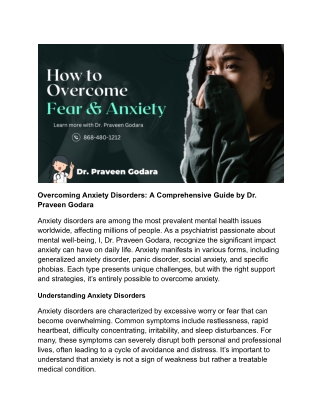 Anxiety Disorder Treatment at Sharda Neuropsychiatry Hospital | Dr. Parveen Goda