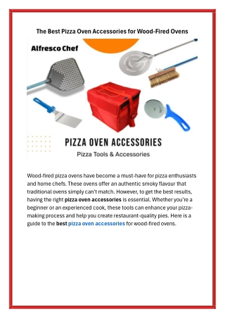 The Best Pizza Oven Accessories for Wood Fired Ovens