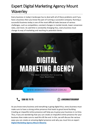 Expert Digital Marketing Agency Mount Waverley