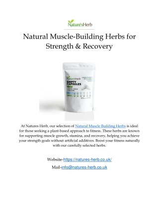 Natural Muscle-Building Herbs for Strength & Recovery