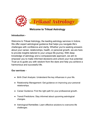 Discover the Future's Secrets with the Best Astrologers in Indore.