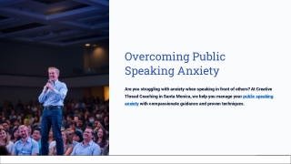 Fear of Public Speaking Courses Santa Monica - Creative Thread Coaching