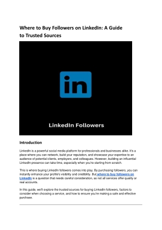 Where to Buy Followers on LinkedIn_ A Guide to Trusted Sources
