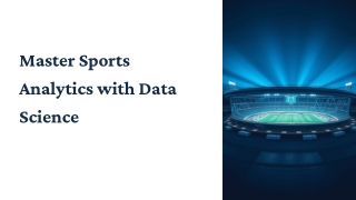 Sports Analytics with Data Science