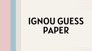 "IGNOU Guess Papers: Boost Your Exam Preparation in 2024"
