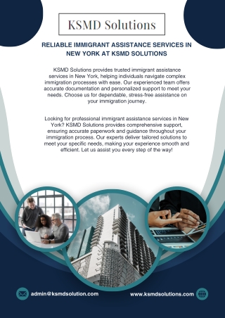 Reliable Immigrant Assistance Services in New York at KSMD Solutions