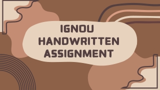 IGNOU Handwritten Assignment