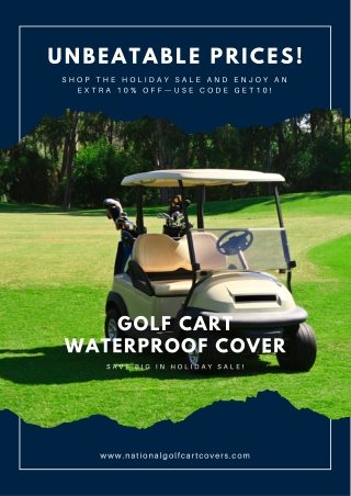 Golf Cart Waterproof Cover - Save Big in Holiday Sale!