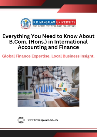 Everything You Need to Know About B.Com. (Hons.) in International Accounting and Finance