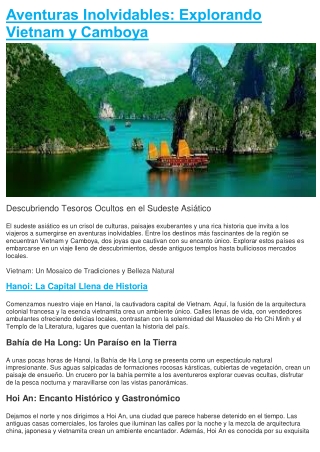 Aventuras Inolvidables