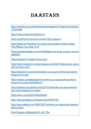 Daastann: Transforming Spaces with Exceptional Interior Design