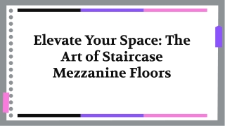 Staircase Mezzanine Floors