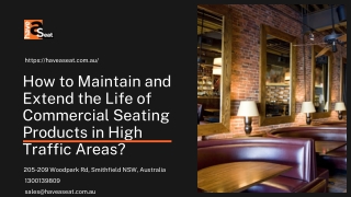 How to Maintain and Extend the Life of Commercial Seating Products in High Traff