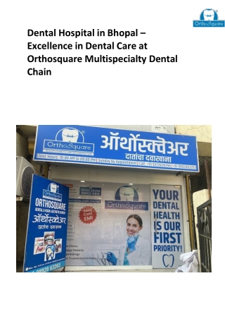 Dental Hospital in Bhopal
