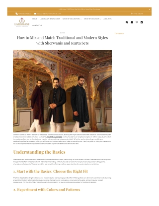Best Sherwani Sets for Weddings and Festive Occasions