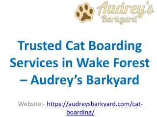 cat boarding services Wake Forest