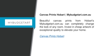 Canvas Prints Hobart  Mybudgetart.com.au