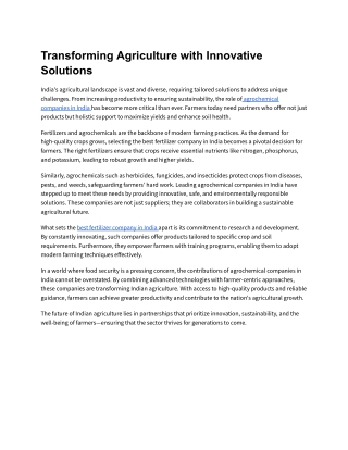 PDF_ Transforming Agriculture with Innovative Solutions