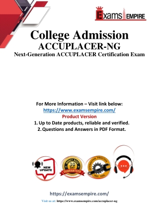 ACCUPLACER-NG Questions and Answers pdf dumps