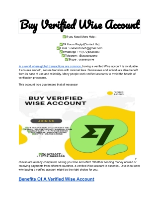 Buy Verified Wise Account (2)