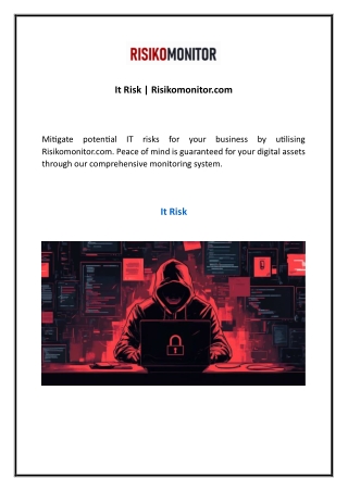 It Risk Risikomonitor