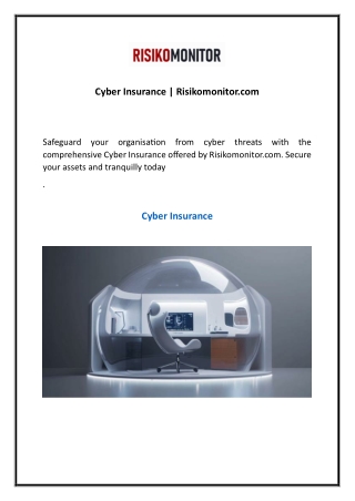 Cyber Insurance  Risikomonitor