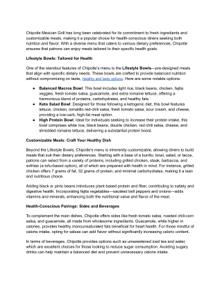 Chipotle Mexican Grill