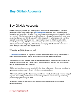 Buy GitHub Accounts