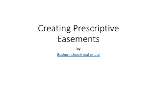 Creating Prescriptive Easements