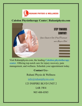 Caledon Physiotherapy Center Ruhaniphysio