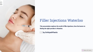 Filler Injections Waterloo