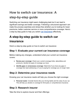 How to switch car insurance_ A step-by-step guide