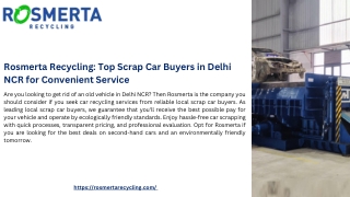 Top Scrap Car Buyers in Delhi NCR Rosmerta Recycling