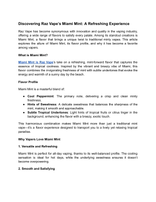 raz vape miami mint