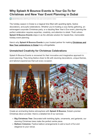 splashnbounce.com-Why Splash N Bounce Events is Your Go-To for Christmas and New Year Event Planning in Dubai