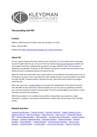 Microneedling with PRP