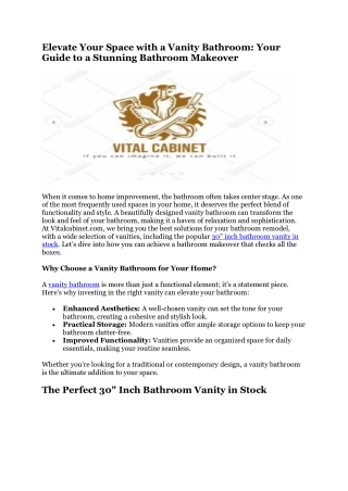 Vanity Bathroom near me