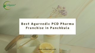 Best Ayurvedic PCD Pharma Franchise in Panchkula